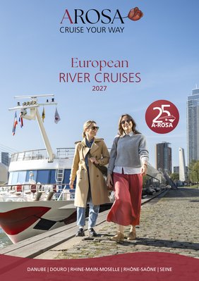 The A-ROSA brochure “European River Cruises 2027” has been launched with a new look. Photo: A-ROSA River Cruises (Image at LateCruiseNews.com - August 2026)