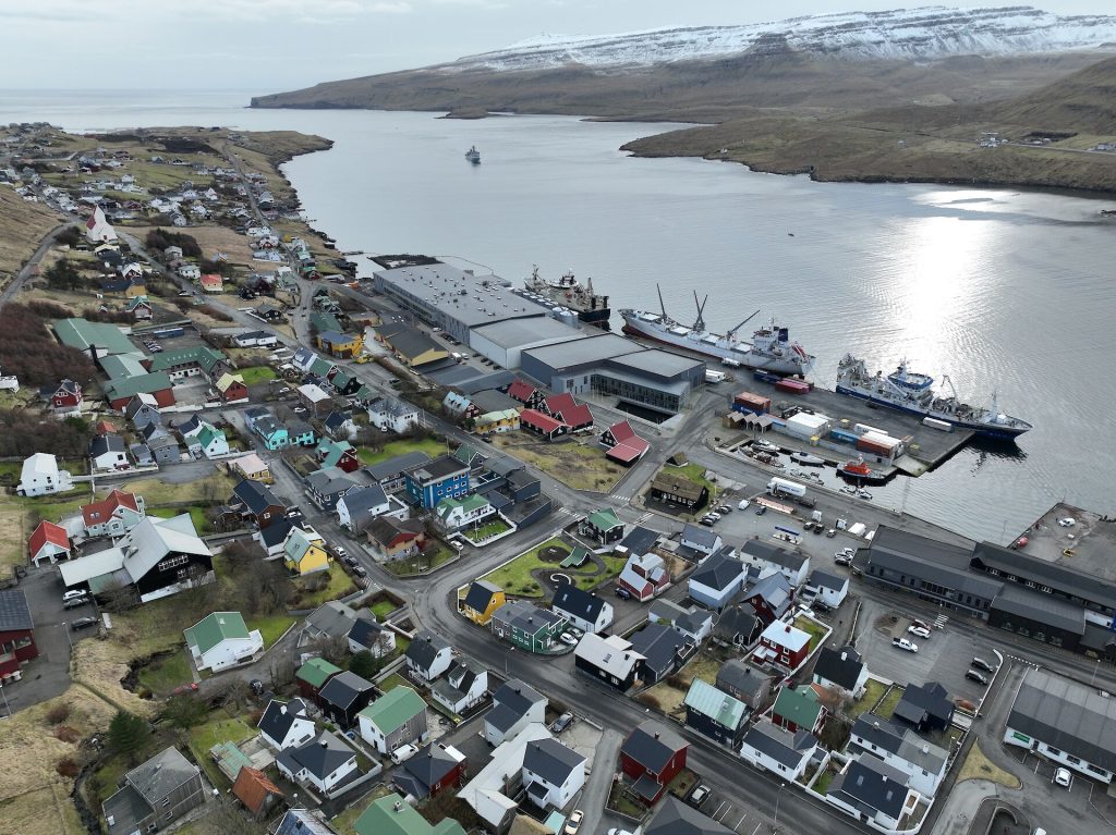 Tvoroyri is situated on Sudoroy, the southernmost island of the Faroe Islands. The spacious fjord, established port infrastructure and surrounding landscape provide an ideal setting for cruise calls (Image at LateCruiseNews.com - August 2026)