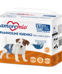 Pannolini Igienici Animali TG. M 4/10kg - 72 unità