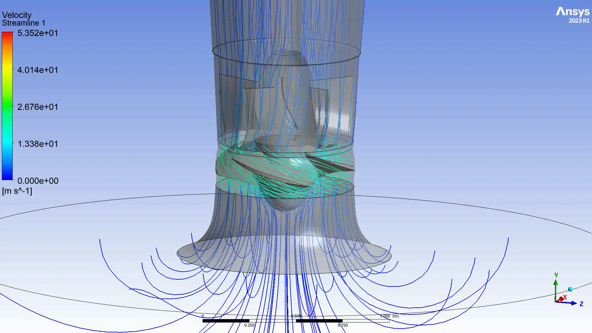 Ansys CFX è il software che utilizziamo per eseguire analisi CFD avanzate, essenziali per valutare le curve caratteristiche delle pompe (potenza, prevalenza, rendimento) e il NPSH (Net Positive Suction Head).