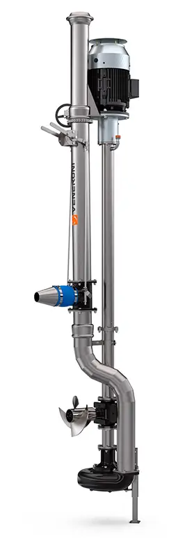 Pompa centrifuga trituratrice-miscelatrice verticale elettrica